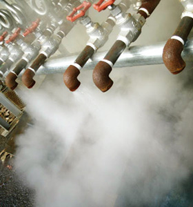蒸気漏れの早期発見によるCO2削減